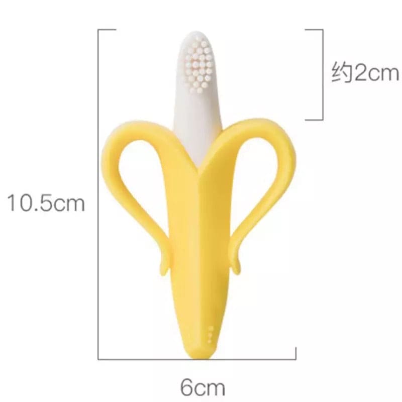 Baby Banana Teething Toothbrush, Training Teether For Infants, Silicone Pain Relief Teether Baby Banana Teething Toothbrush, Training Teether For Infants, Silicone Pain Relief Teether